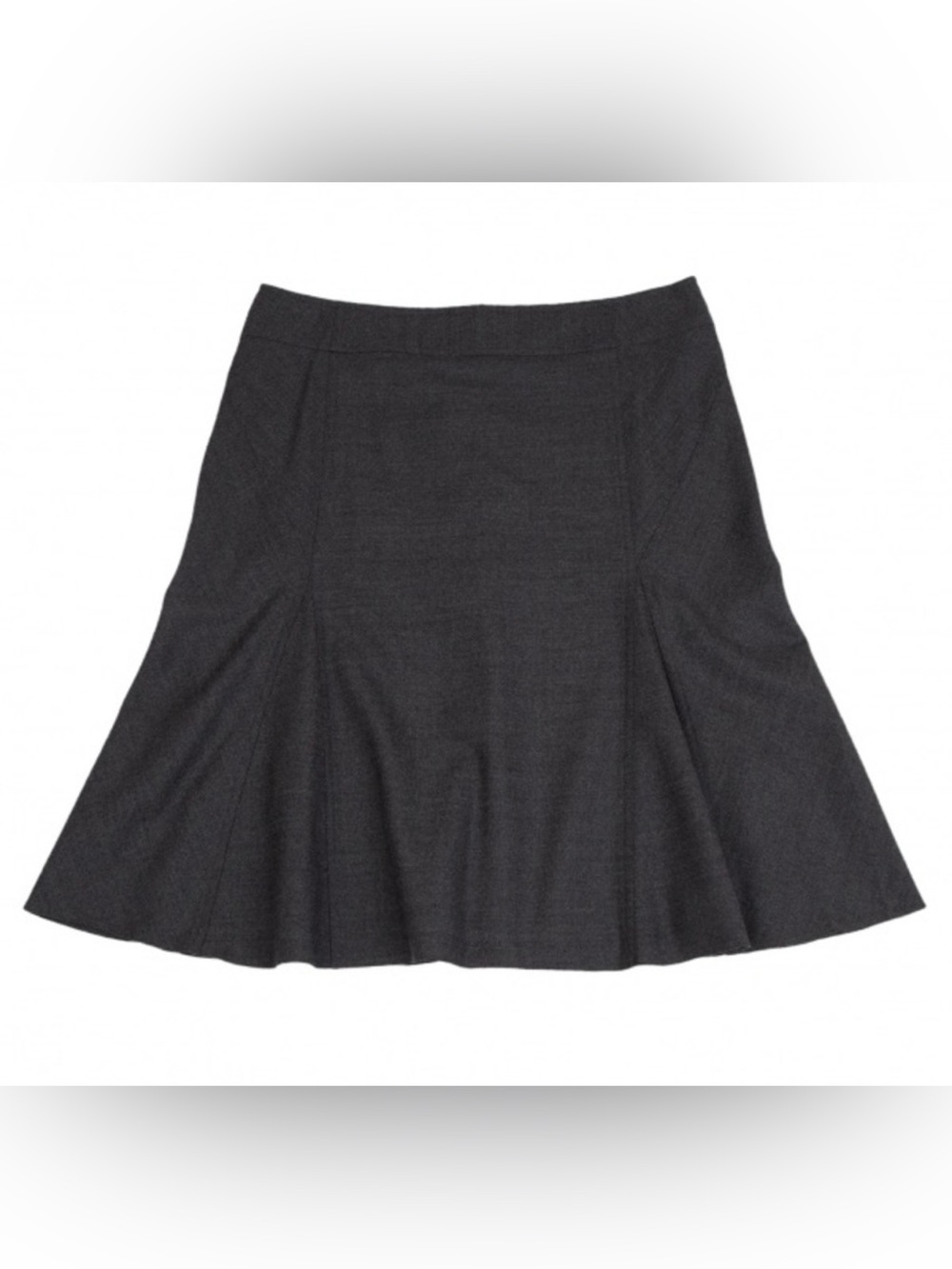 Armani Collezioni Women’s Stretch Virgin Wool Paneled Mini Skirt Charcoal Size 6